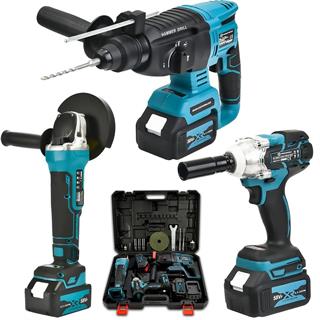 Prohummer PH023 Akülü 58vf Ultra 3lü Set Kırıcı Delici Hilti Taşlama ve Somun Sökme
